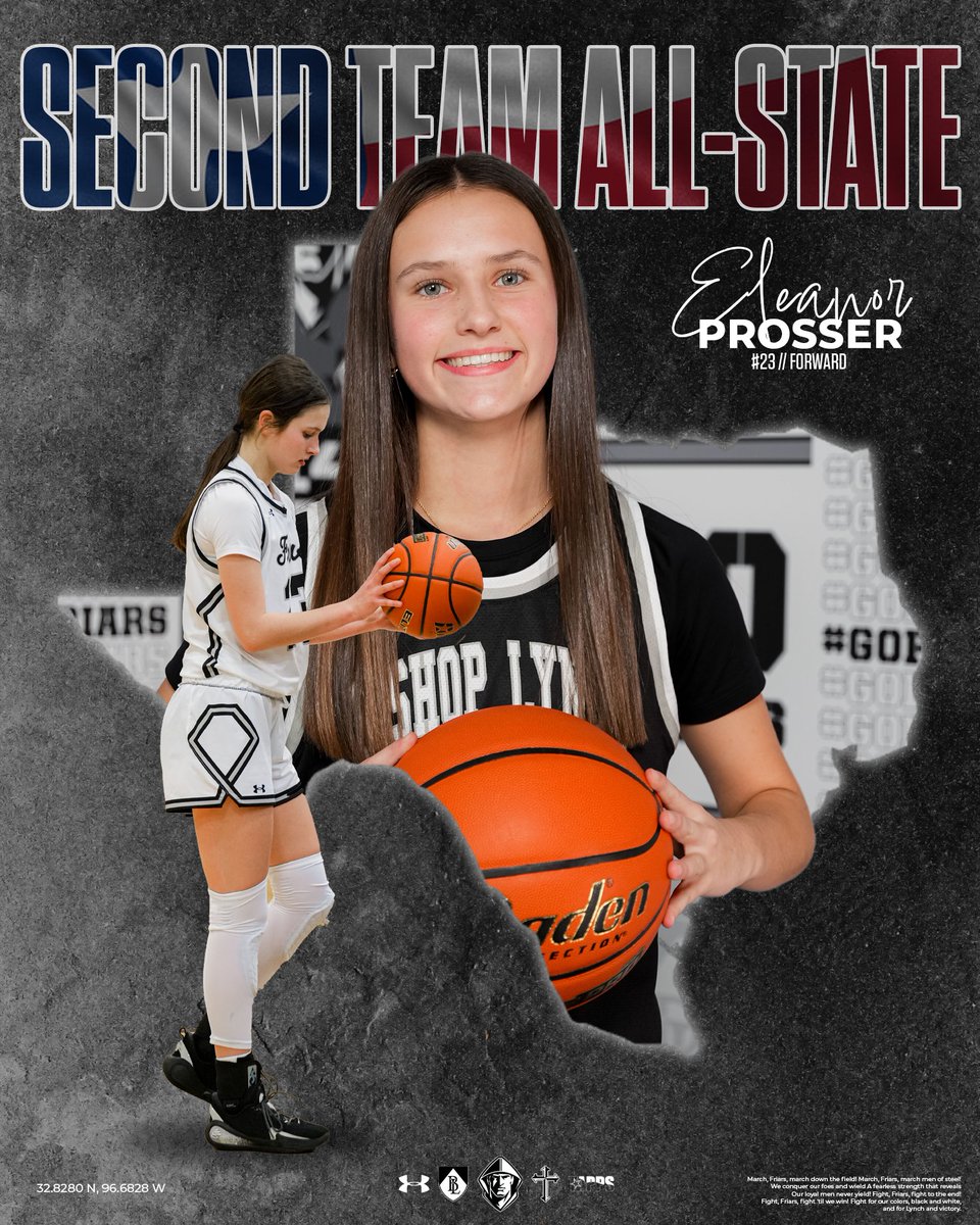 𝐒𝐭𝐚𝐭𝐞 𝐡𝐨𝐧𝐨𝐫𝐬 𝐟𝐨𝐫 𝐭𝐡𝐞 𝐅𝐫𝐢𝐚𝐫𝐬! 🏀⭐

Congratulations to the following Bishop Lynch student-athletes on earning TAPPS 6A Women’s Basketball All-State Honors!

𝐅𝐢𝐫𝐬𝐭 𝐓𝐞𝐚𝐦:
Fre Vowels
Avery Billotte

𝐒𝐞𝐜𝐨𝐧𝐝 𝐓𝐞𝐚𝐦:
Eleanor Prosser