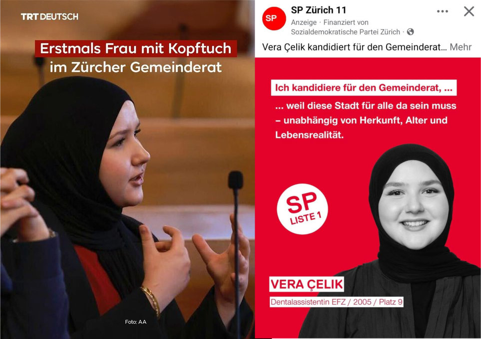Sie hat es tatsächlich geschafft, die 21-jährige muslimische Kopftuchträgerin ohne Leistungsausweis, Vera Celik, zieht in den Gemeinderat von Woke-Zürich ein. Es musste so kommen!

Siehe dazu: t.me/attiladerkluge…
