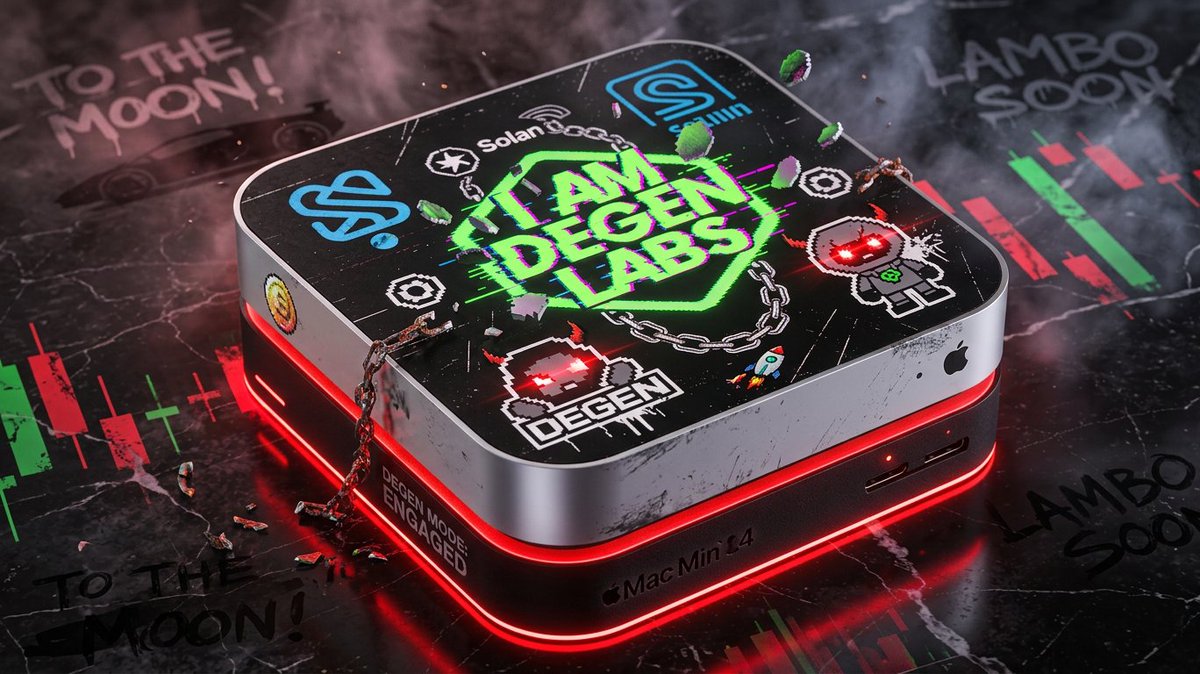 IamDegenLabs's tweet photo. 🚀 M4 MAC MINI + I AM DEGEN LABS SKIN DROPPED! 😈

Hurricane i5 R.I.P. – now DEGEN Powerhouse for Solana, NFT Renders & 50-Tabs Trading! Lfg

Custom Skin: 

Neon-Glitch Logo, Chainz, Rug-Skulls – PURE DEGEN MODE

King Setup incoming... Who's next? 👑 #DEGENLABS #MacMiniM4 #Solana #Web3 #CryptoTwitter