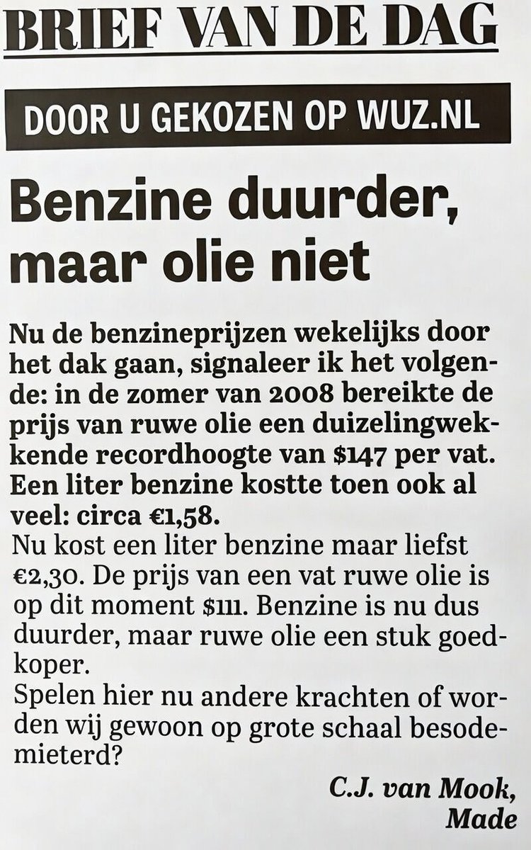Worden we op grote schaal besodemieterd? ⛽️

Ik weet het antwoord wel. 🙄 #benzine #diesel