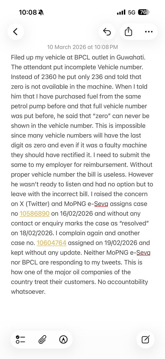 sumandutta's tweet photo. .@BPCLimited @MoPNG_eSeva #BPCL https://t.co/2nkMGojQhi