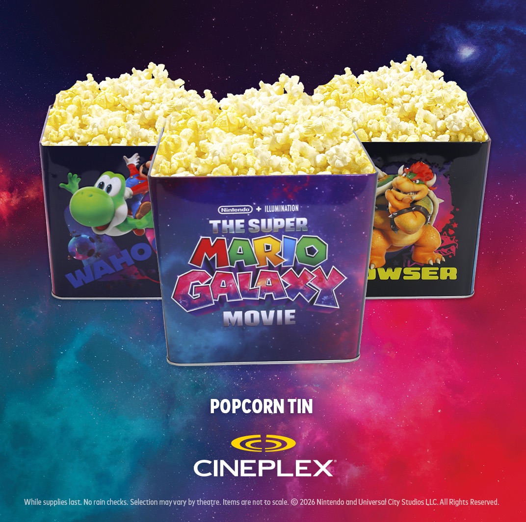 Lbabinz's tweet photo. Cineplex has revealed new The Super Mario Galaxy Movie merch available in theatres alongside the Yoshi Popcorn bucket https://t.co/SmxRVyRTXa

https://t.co/WNeLmss3HH https://t.co/XZwRi0rxYK
