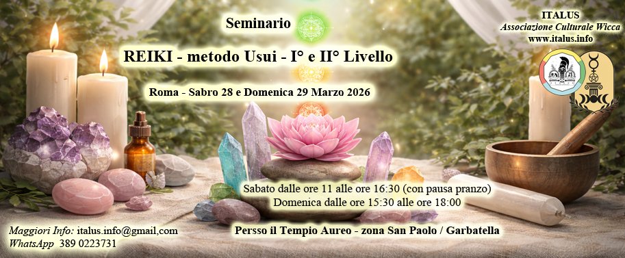 ITALUS_forum's tweet photo. ✨ Corso Reiki – Metodo Usui
Due giornate formative a numero chiuso (max 6 partecipanti).
🌿 Sabato 28 Marzo – I Livello
🌙 Domenica 29 Marzo – II Livello
Info e Prenotazione:
📱 WhatsApp: 389 0223731
 Altre Info:
https://t.co/5hJJUka0C7 https://t.co/j51AjlEe3K