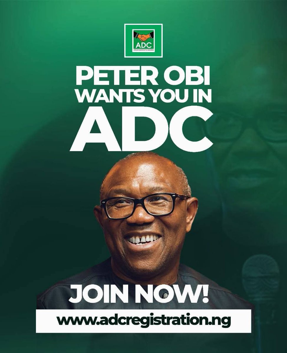 Register@www.adcregistration.ng.

<a href="/PeterObi/">Peter Obi</a> <a href="/atiku/">Atiku Abubakar</a> <a href="/ChibuikeAmaechi/">Chibuike R. Amaechi</a> <a href="/ADCcoalition/">African Democratic Congress🤝</a>