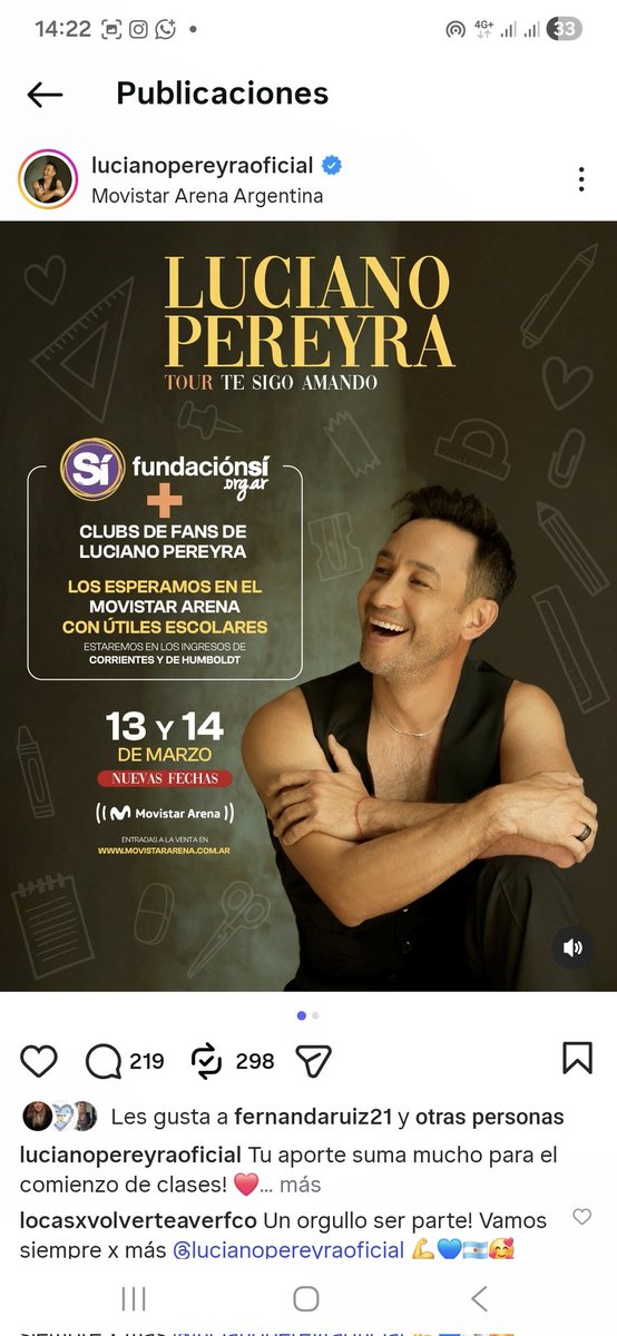 CelesGalvan's tweet photo. Ayúdanos a ayudar. 
Este Viernes 13 y sábado 14 de Febrero en los shows de @LucianoPereyra aparte de bailarno cantarnos y llorar llorarnos todo, los fantasmas club vamos a estar juntado útiles junto a @sifundacion 
Que lindo no? https://t.co/e9LYicoITL