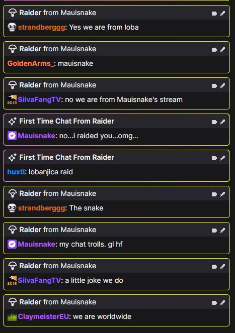 lleksird's tweet photo. to be raided by @Mauisnake is wiiiild for me~ a small cs2 content creator from the PH. I didnt realize who it actually was until I ended my stream and to visit the channel who raided me. AHHHH I feel bad coz it didnt sync-in to me that it was youuu! Thanks a bunch bossman! https://t.co/NOfzMklzDU