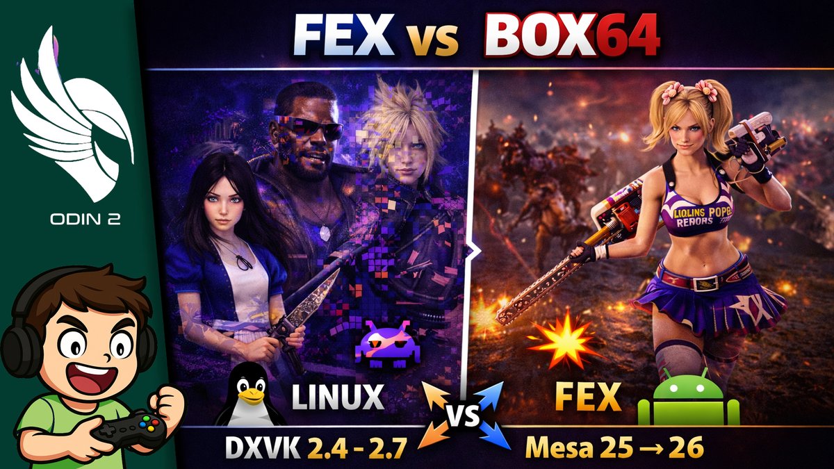 MaSieS_4Fun's tweet photo. FEX vs BOX64: juegos de PC en #ARM sus problemas reales: Linux y #Android #AYN #ODIN2 #Snapdragon 8 Gen 2
https://t.co/OzwzKOx2wo https://t.co/Jxu0nv4grk