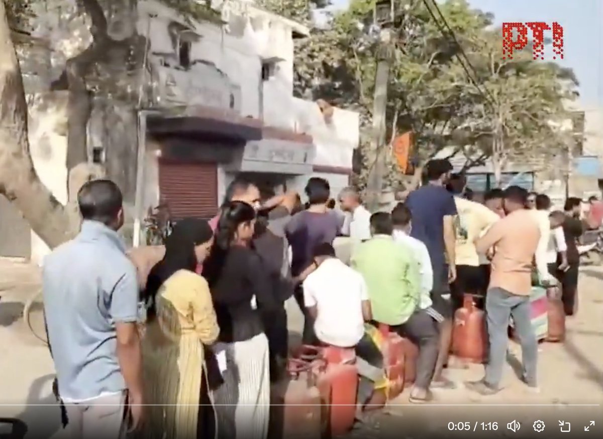 At least this time people have something to sit on while waiting in line… unlike during demonetisation