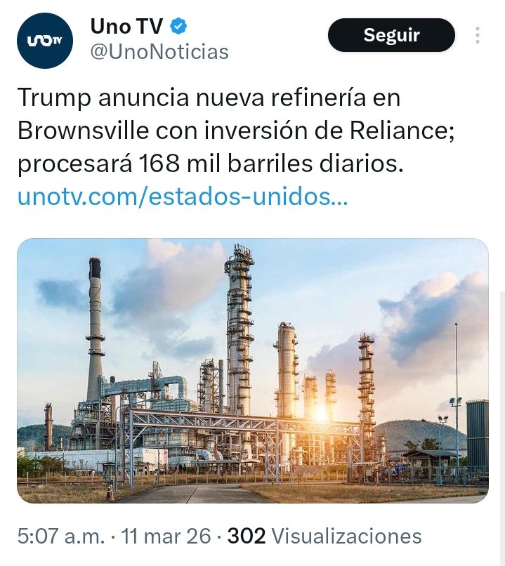 Donald Trump se empeña en dejar como pendejøs a todos los Prianistas que decían que el petróleo ya iba a ser obsoleto para estos años.

Quedaste así 🤡 <a href="/RicardoAnayaC/">RicardoAnayaC</a>