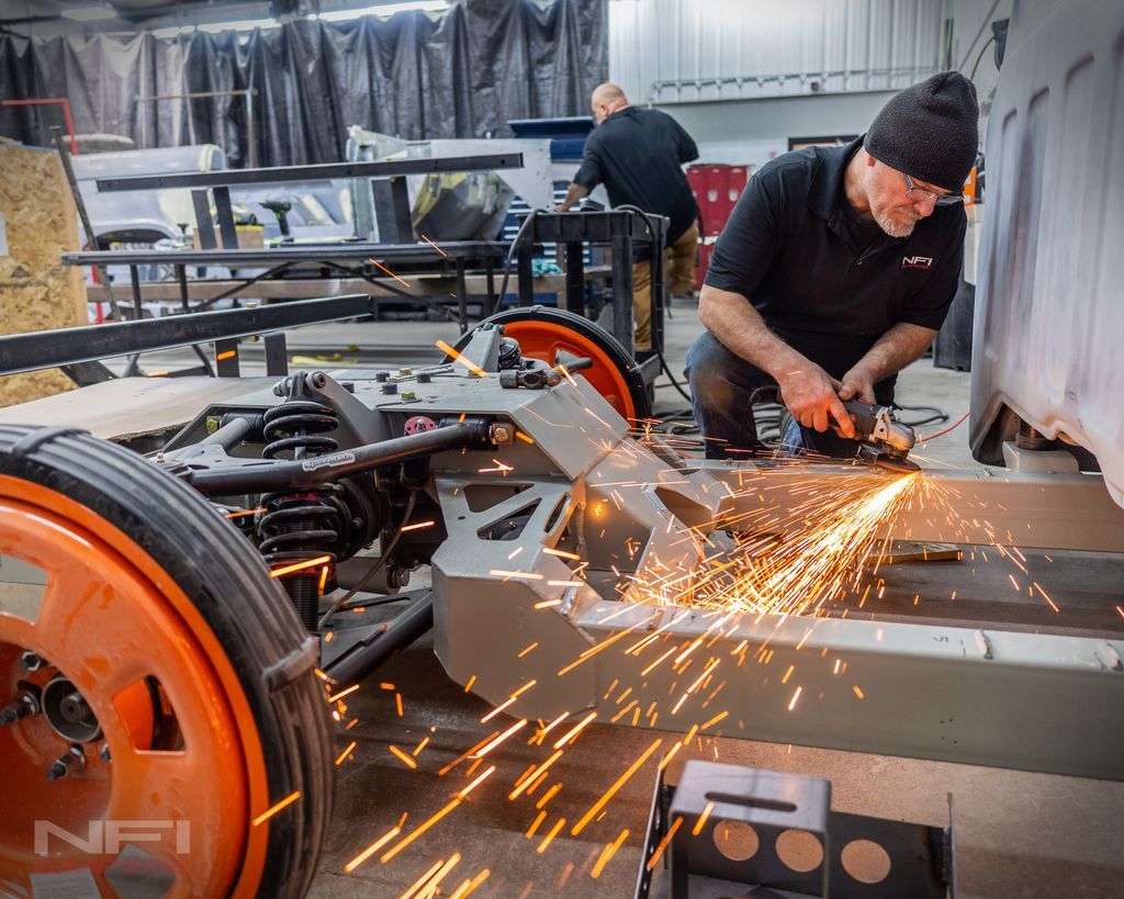 NFIEmpire's tweet image. Projects are always being worked on here at the shop. Here we see Dave working on fabricating the frame on our 66 #c10 build! #shopwork #customfab #build #chevy