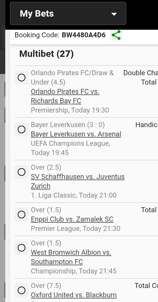ZenZilwa's tweet photo. BW4480A4D6
Is your Betway code.
Feel free to edit... https://t.co/aFncoO2LE5