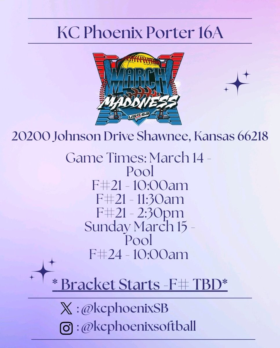 LandynGabler28's tweet photo. New season, opening tournament schedule. Excited for this weekend! https://t.co/mTpNpNFsG3