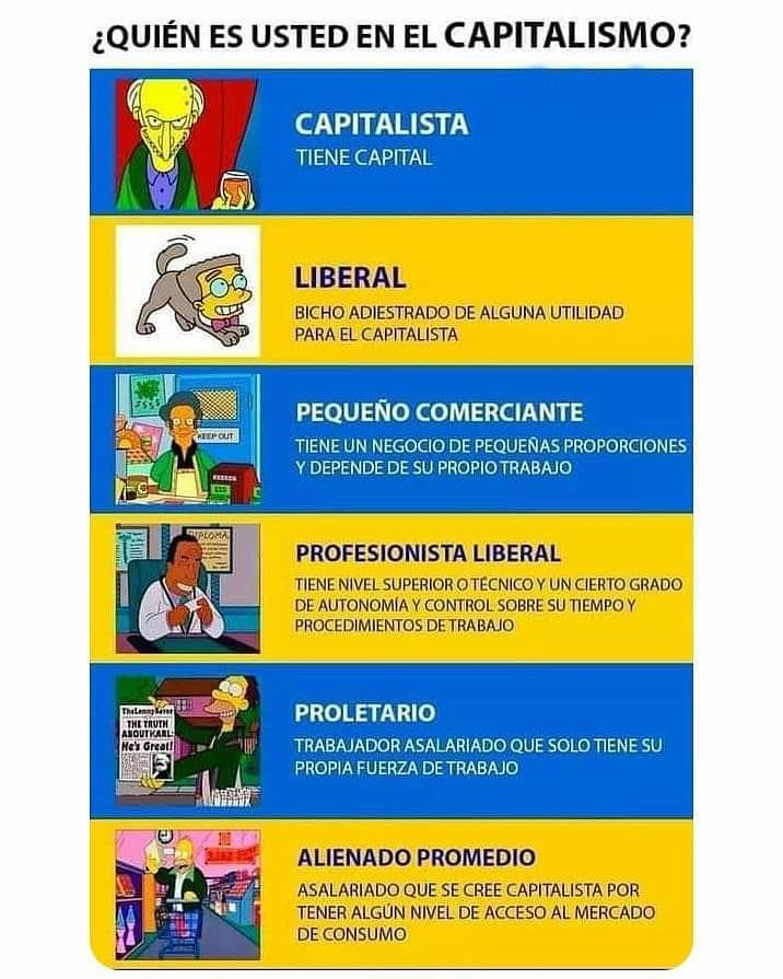 Hay tres tipos de derechistas :

1. El derechista técnico (conocimientos pseudoseconomicos) / Riesgo País/Índice de Libertad 

2. El derechista ideológico (Impuestos = robo)/ Estado Obeso

3. El Pobre de derecha ( Florindo ) el que no sabe porqué es de derecha, pero cree que si