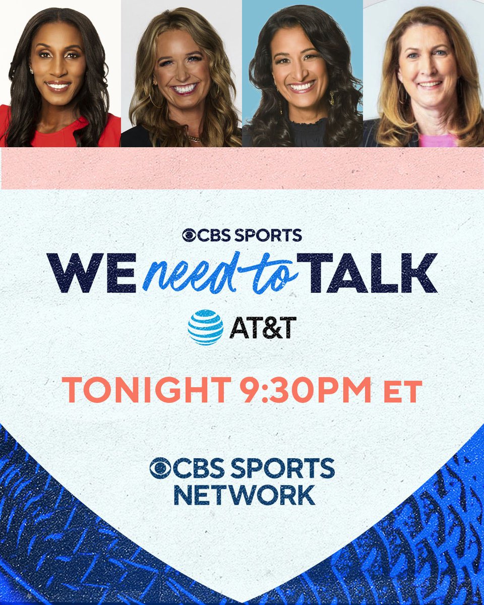 WeNeedToTalk's tweet image. MARCH🏀 is in full swing and we have an ALL-NEW episode of We Need to Talk swingin’ your way🙌

Join Lisa Leslie, Sarah Kustok, Aditi Kinkhabwala and special guest Debbie Antonelli, to talk hoops, hockey and so much more TONIGHT at 9:30P ET on CBS Sports Network✨