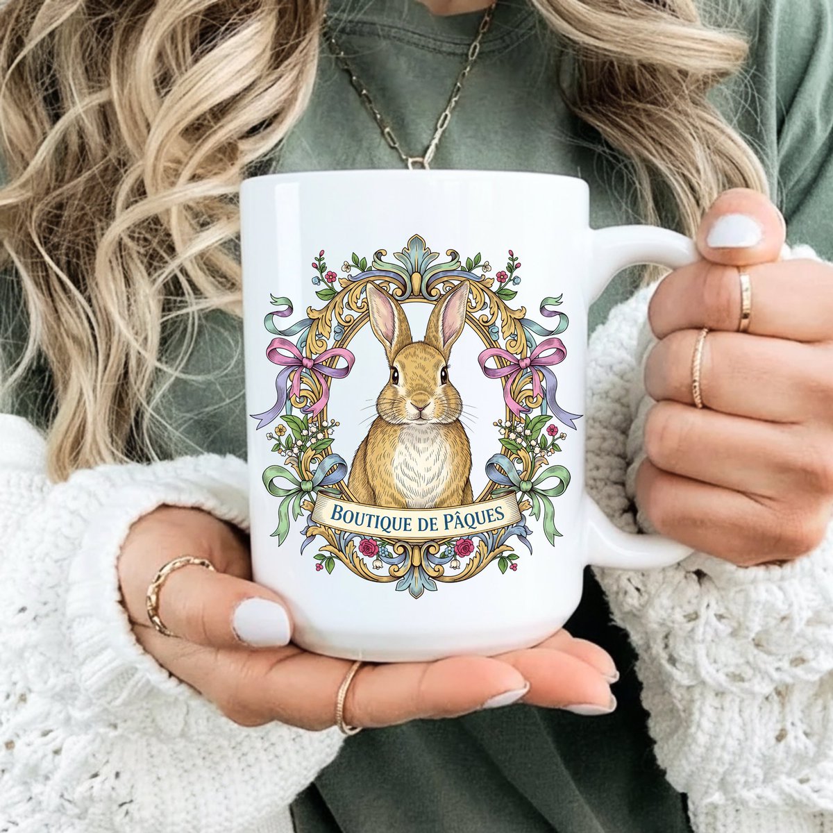 DameBoheme's tweet image. 🐰Sip into spring with this Ornate Floral Easter Bunny Mug — pastel cottagecore charm for Easter baskets, cozy mornings, and sweet spring décor 🌸etsy.me/4sGEfWN via @Etsy #EasterMug #SpringDecor #CottagecoreStyle #BunnyMug #EasterGifts #EtsyFinds #cute #love #easterbunny
