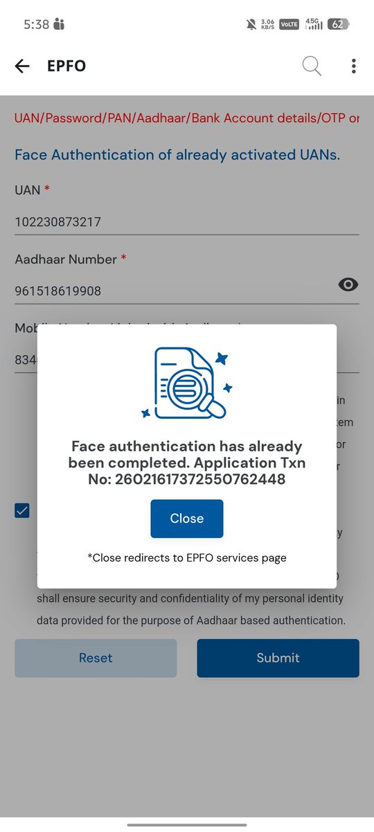 IMXSwarup's tweet photo. @officialepfo @UmangOfficial_
Part 1
Bro, I don't know what wrong with you guys, I have already done the Aadhaar Face Authentication (FAT) in Umang app a long ago, but still I regularly recieved receive these warning SMSs for doing FAT. 
Kindly check my UAN: 102230873217 https://t.co/cG6PZ0A38W