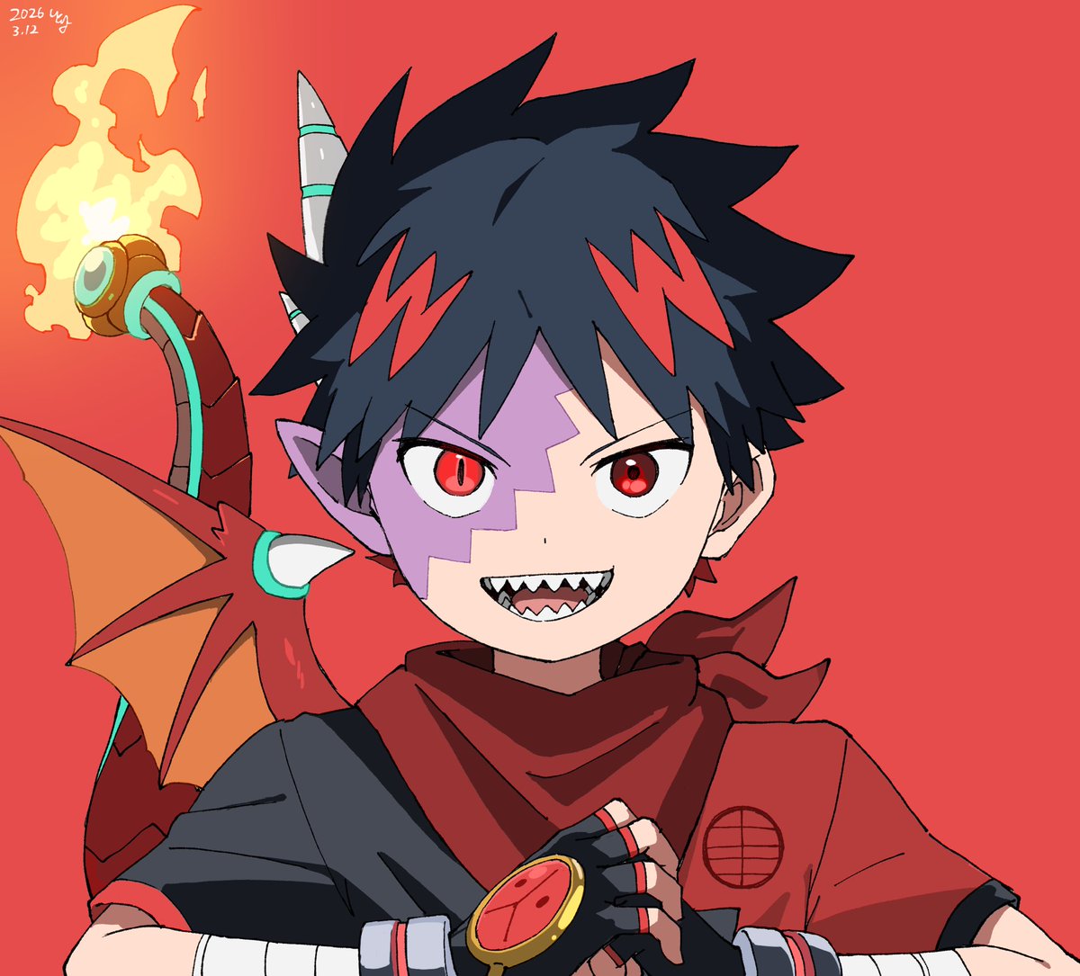 小学生の頃から13年描いてるオリキャラなので面構えが違う