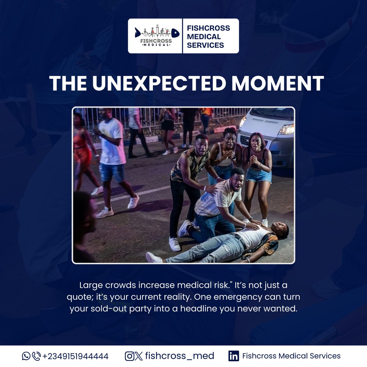 FishcrossMed's tweet photo. One heartbeat skipped shouldn't mean the party is over. 🎶🚫
At FISHCROSS MEDICAL SERVICES, we handle the crisis so you can handle the celebration. We don't just save people; we save the face of your event.
Planning your next move? Make it a safe one. 🚑💨
#FishCross #Events https://t.co/HyKepJOne5