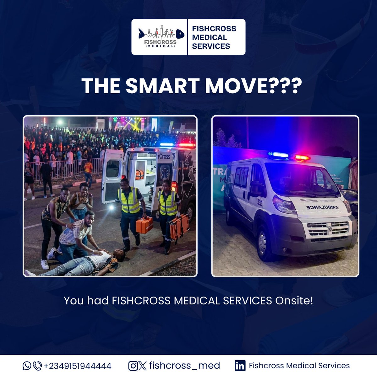 FishcrossMed's tweet photo. One heartbeat skipped shouldn't mean the party is over. 🎶🚫
At FISHCROSS MEDICAL SERVICES, we handle the crisis so you can handle the celebration. We don't just save people; we save the face of your event.
Planning your next move? Make it a safe one. 🚑💨
#FishCross #Events https://t.co/HyKepJOne5