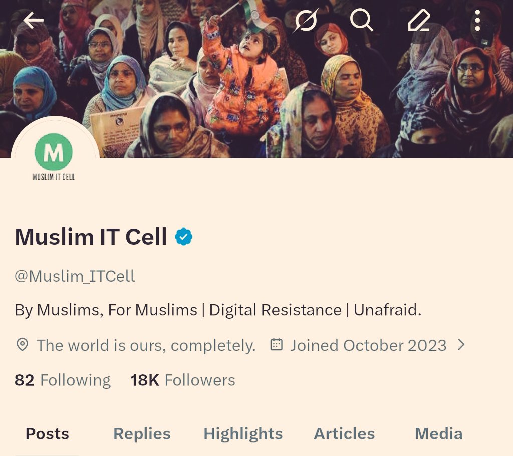 Muslim_ITCell's tweet photo. An Urgent Appeal to Our Followers Or Supporters.

Our page, @Muslim_ITCell, is currently facing a wave of coordinated fake reports by Hindutva groups attempting to silence our voice.

These mass reports are putting our page at risk of being restricted or even suspended. But moments like this only remind us why platforms like ours are necessary. In an age where narratives shape public opinion, independent voices must survive so that the truth is not buried under propaganda.

We request all our Followers or supporters: Follow, engage, and amplify @Muslim_ITCell. Your support helps protect this platform and ensures that our perspective continues to reach people. If voices like ours disappear, only one-sided narratives will remain. Stand with us and help keep this space alive.