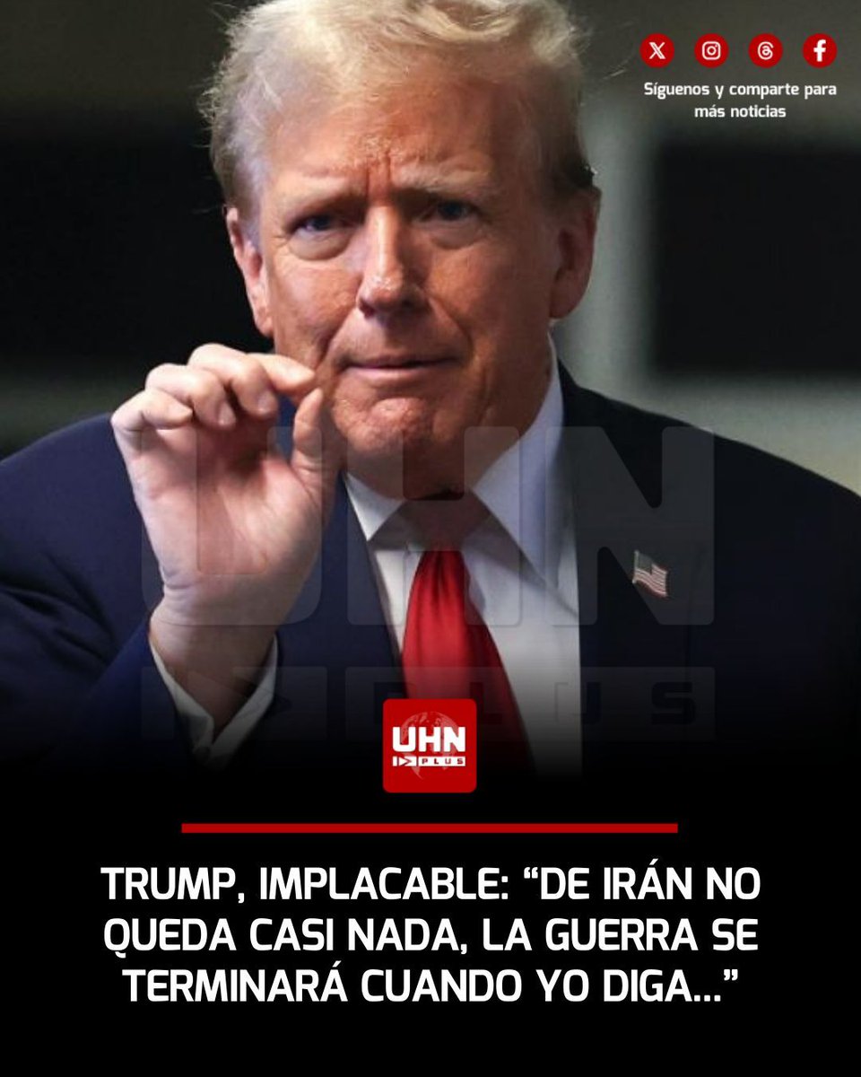 🇮🇷🇺🇸‼️ | En una entrevista con Axios, Donald Trump fue inapelable en sus declaraciones y aseguró: "De Irán no queda prácticamente nada, no nos queda nada por atacar. De hecho tenemos objetivos que podríamos borrar en una hora y ese país nunca más se volvería a levantar. Podría