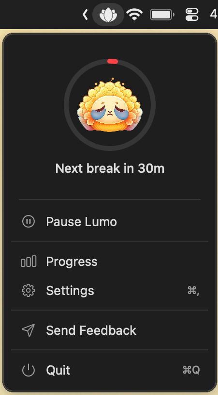 Day 11 of building an app to fight screen fatigue 🥊

Implemented the popover with the spirtes I generated with Gemini. 
I think it looks fine but I feel something is missing.