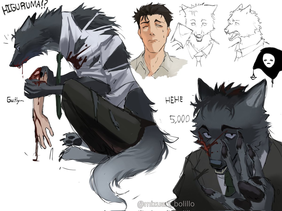 Higuruma wolf doodle