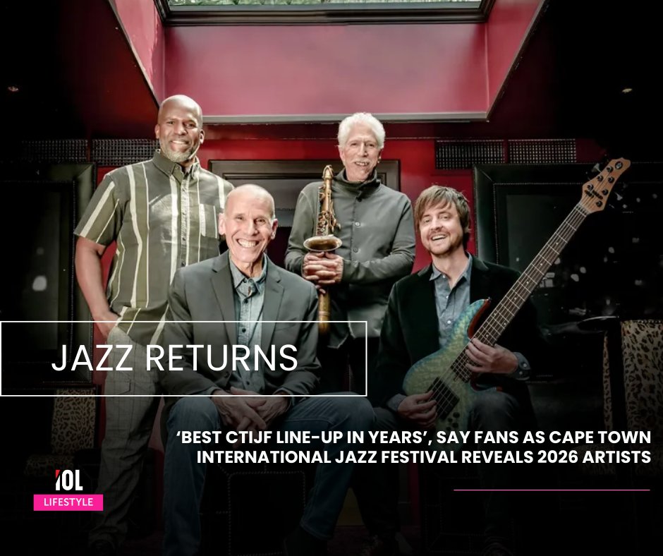 IOL's tweet photo. The Cape Town International Jazz Festival (CTIJF) has officially revealed the full artist line-up for its 2026 edition, taking place on March 27 and 28 at the Cape Town International Convention Centre (CTICC).
#Jazzfest #CTIJF #CTICC
Read on: https://t.co/UIjBJMwUuH https://t.co/QAbSndTJxs