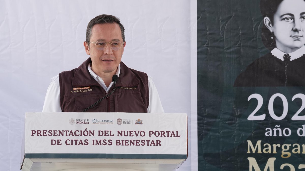 IMSS_Bienestar's tweet photo. 🩺 ¡Adiós a las FILAS y FICHAS! Hoy lanzamos la plataforma “Tu cita, en tres minutos”, una herramienta para que las y los pacientes agenden sus consultas desde cualquier dispositivo con acceso a internet.

🔗 https://t.co/dfliInbeNA

📍 Desde Nezahualcóyotl, nuestro director general de #IMSSBienestar, @AlexSvarch, presentó esta herramienta acompañado por el coordinador estatal del Estado de México, el Dr. Natan Enríquez Ríos.
