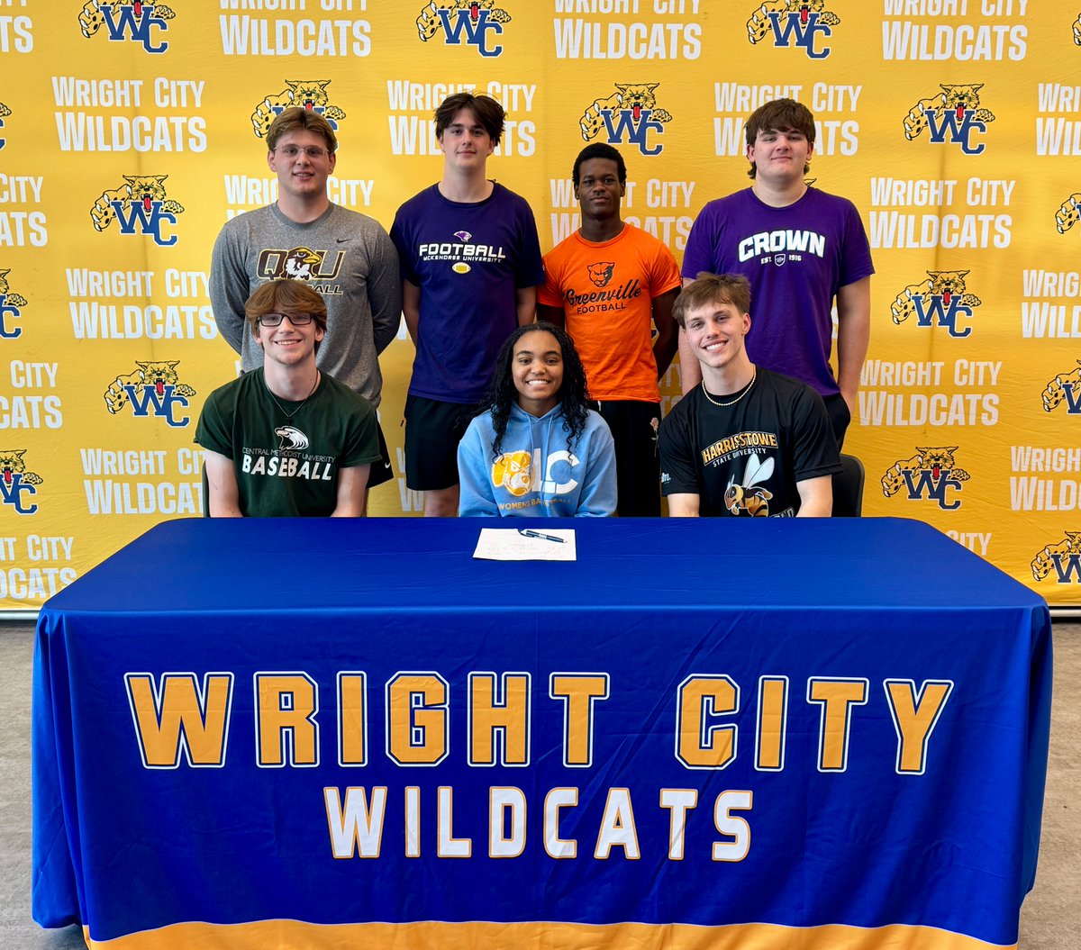 WCR2info's tweet image. Congratulations to our Wright City High School seniors who have committed to furthering their athletic careers at the collegiate level!

#TogetherWeCan share what it means to be #wildcatstrong!