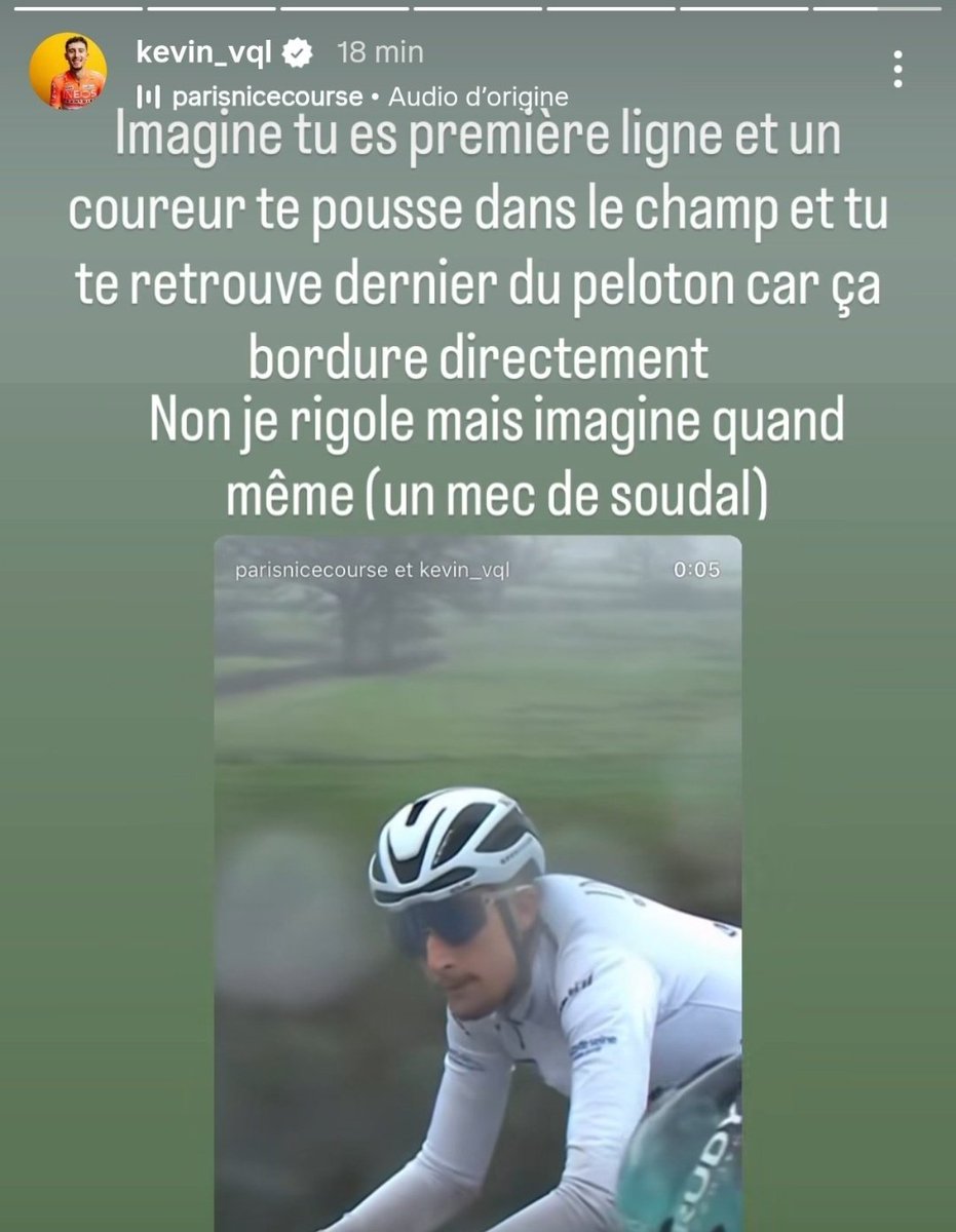 LeCyclismeFR's tweet photo. 🚨 LA STORY DE KEVIN VAUQUELIN 🇲🇫 FOU DE RAGE !!! 🤬😳
#ParisNice https://t.co/mMRocXtsc9