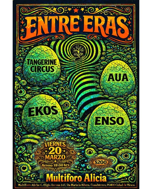 multiforoalicio's tweet photo. ENTRE ERAS
( Rock Progresivo )
Tangerine Circus
AUA
Ekos
The Enso
Viernes 20 de marzo de 2026, 19:00 Hrs. $200.00
Multiforo Alicia
Eligio Ancona 145
Santa María La Progresiva https://t.co/28cCTxqR0L