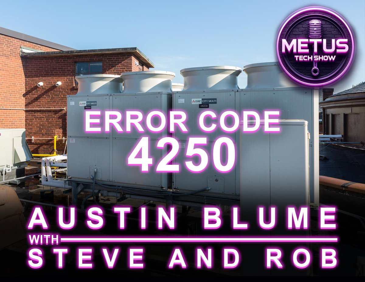 MitsubishiHVAC's tweet image. 🎧 A new METUS Tech Show has just been released!🎙️ 

In this episode, Steven Pimentel and Rob talk with Austin Blume, TSA Supervisor, about the many causes for a 4250 error code.

Listen here: bit.ly/4rqHArQ

#TechShow #HVACPros #TechSupport #Podcast #HeatPumpNation