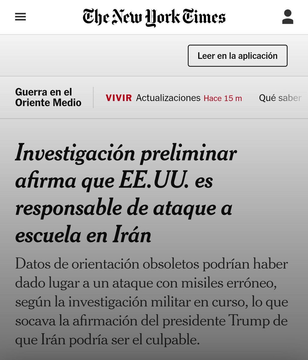 JulianMaciasT's tweet image. No solamente The New York Times demostró que fue el ejército de los EEUU quién bombardeó la escuela de Minab, sino que la investigación preliminar del propio ejército de los EEUU lo afirman.
x.com/JulianMaciasT/…