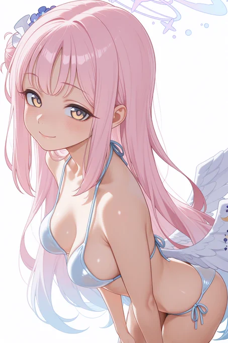 水着の聖園ミカ #ブルアカ #BlueArchive SFW Illustration. No nudity, no suggestive intent. Mika