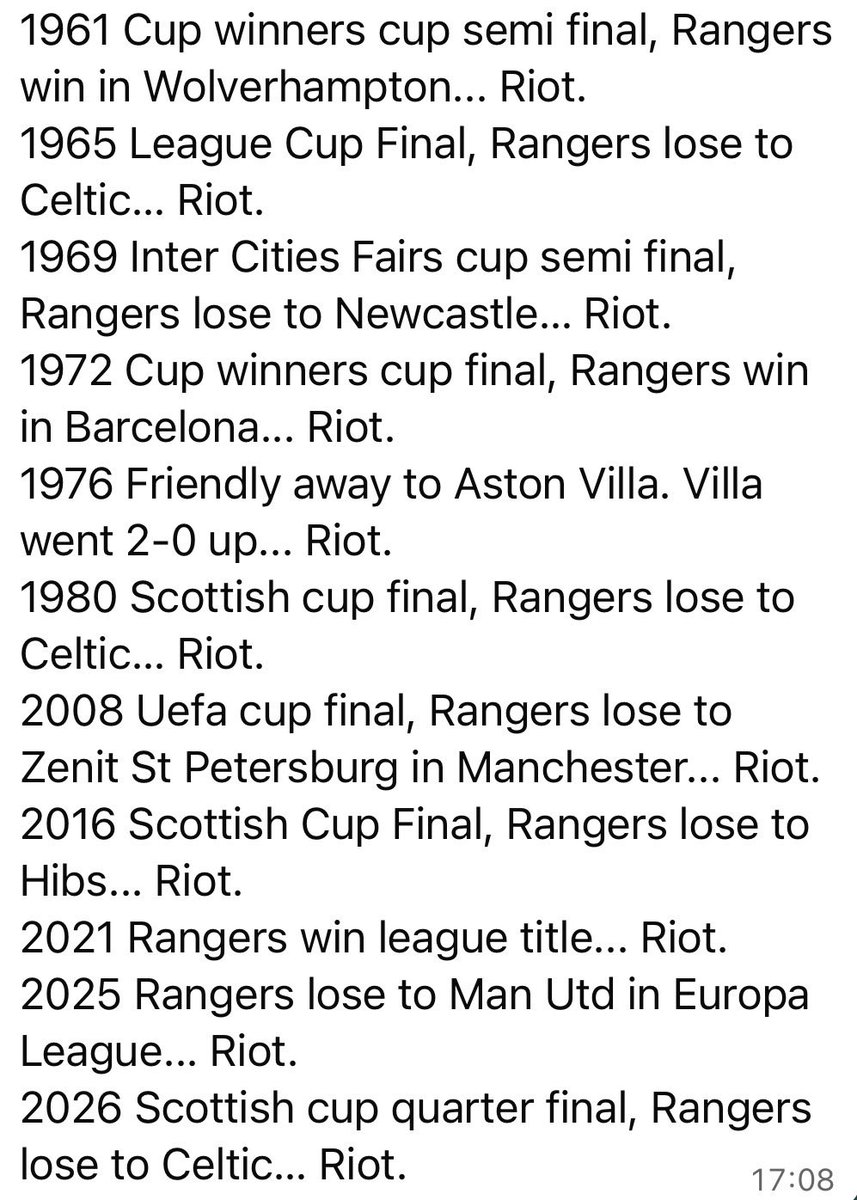 <a href="/RangersRobert83/">Robert</a> Just imagine if angry Celtic fans had run on to the park to attack your support, can you imagine it, because I can’t. If you look back at the history of both rangers teams your lot do have previous for attacking other fans.