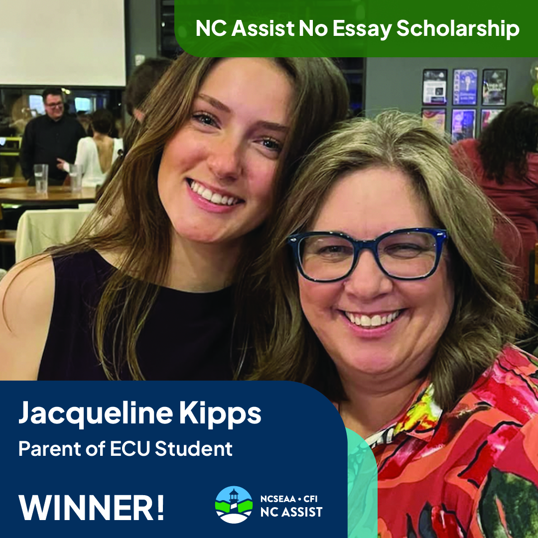 NCAssistLoans's tweet image. Congrats to Jacqueline Kipps, last month's winner of the $1,000 NC Assist No Essay Scholarship! 🎉 She plans to use the scholarship to help support her daughter's studies at @EastCarolina. Congrats, Kipps family!

#NCAssist #PayforCollege #NoEssayScholarship #Scholarships