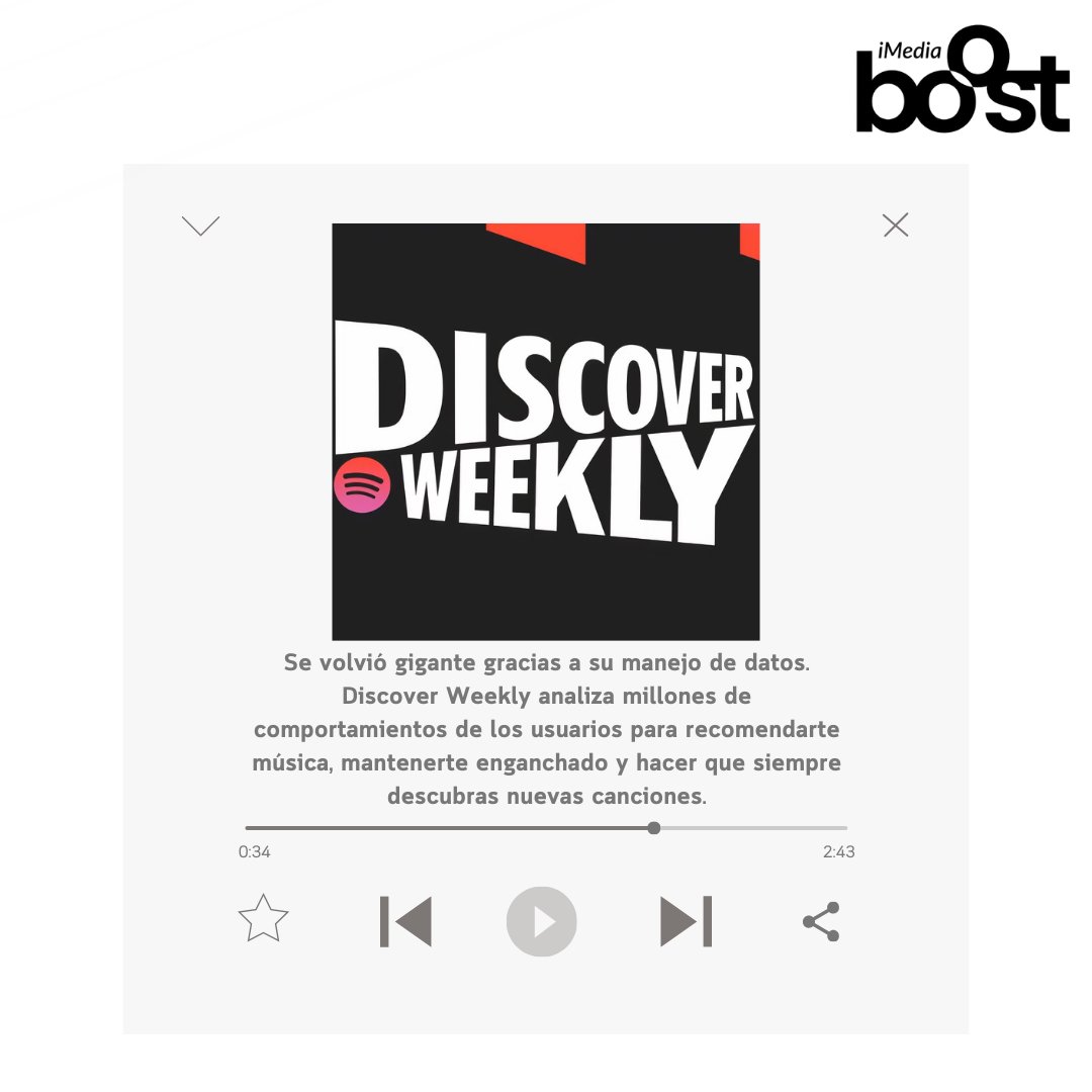 iMediaBoost's tweet photo. Spotify entendió algo antes que muchos:
los datos no solo sirven para analizar, sirven para crear experiencias personalizadas.
Ahí está gran parte de su éxito.

#MarketingDigital #Spotify #EstrategiaDigital #iMediaBoost #FelizMiércoles https://t.co/YTcKMD5iSM