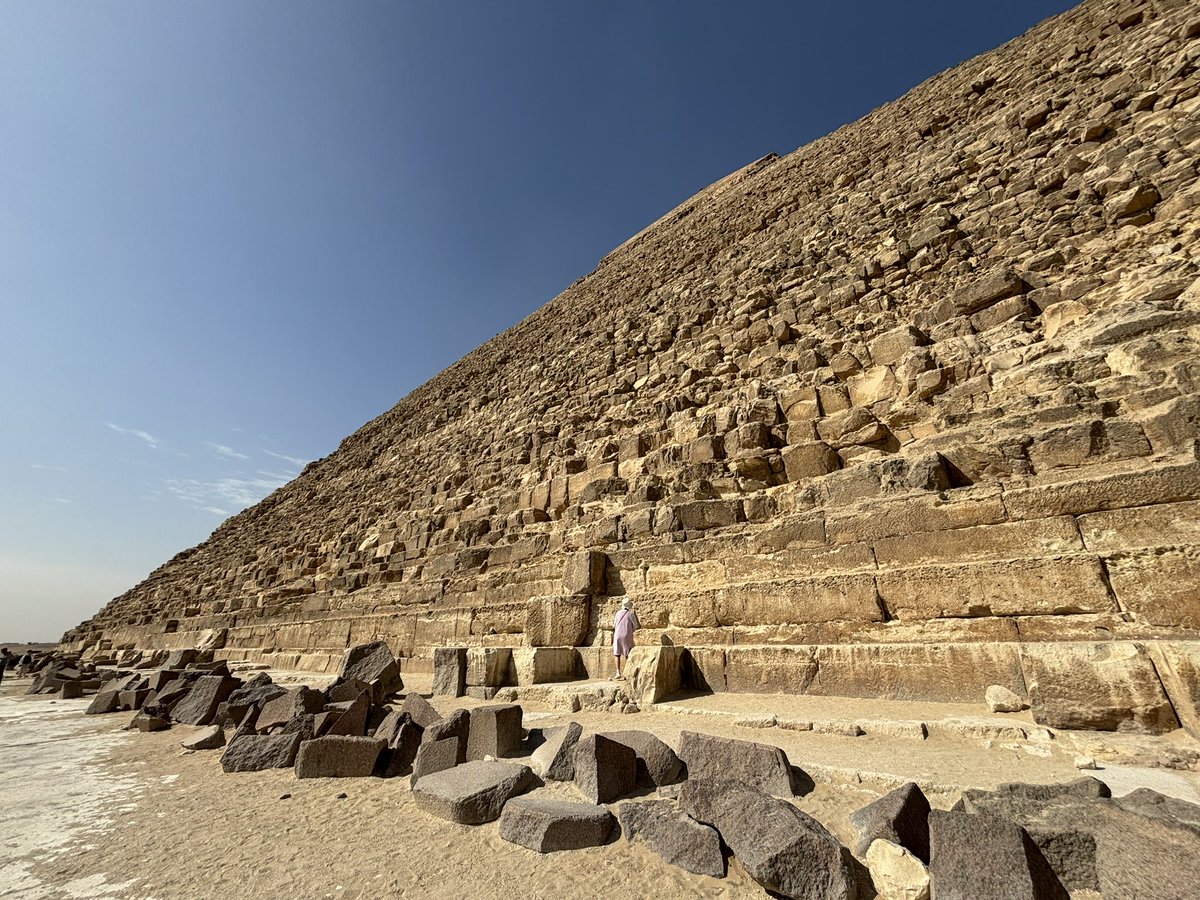 Giza necropolis with pyramids built over 4500 y ago. Amazing engineering resulted in iconic structures of symmetry &amp; magnitude 😉