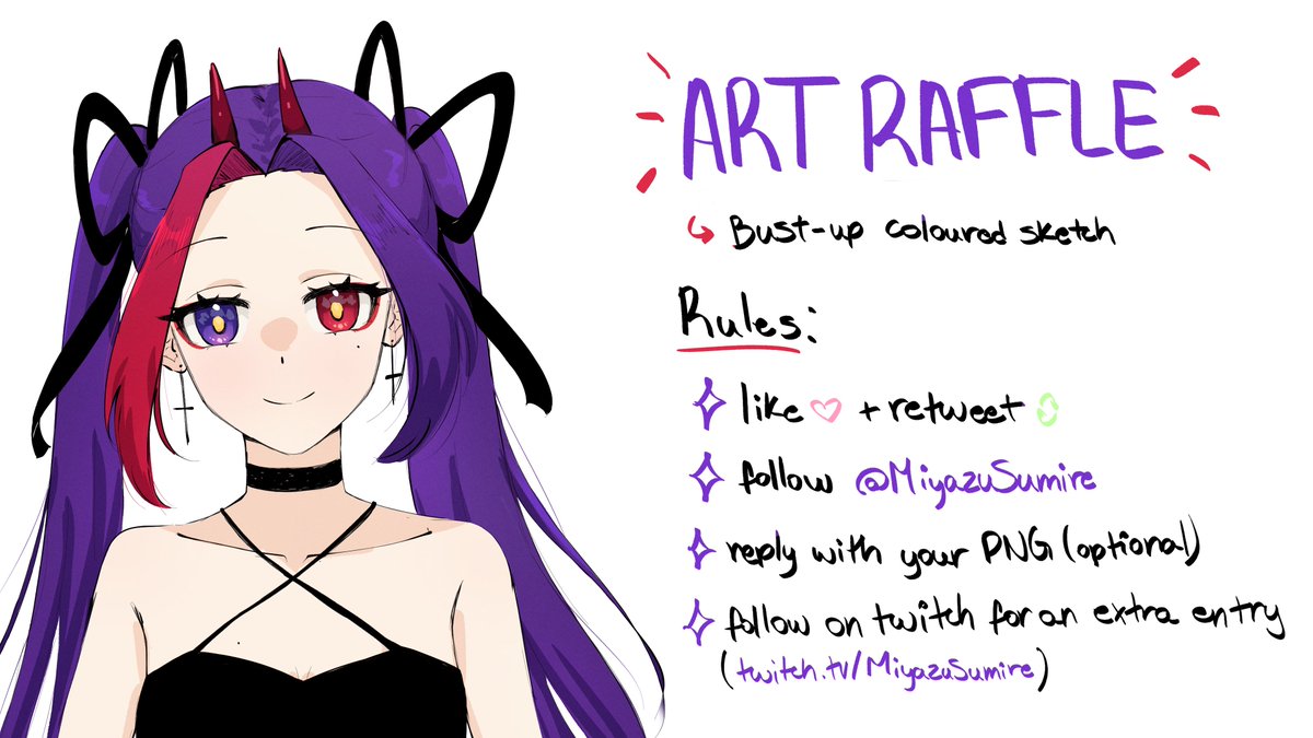 miyazusumire's tweet photo. 🎉🎂 BIRTHDAY RAFFLE 🎂🎉

thanks for the support on the donothon so far! (˶ˆᗜˆ˵)

⤷ prize: surprise me bust up art 

how to enter:
🍰 follow me 
🍰 like and RT this post
🍰 optional: post your ref bellow
🍰 extra entry: follow me on twitch

— ends on april 1st —

good luck! https://t.co/yTsNitlKgz
