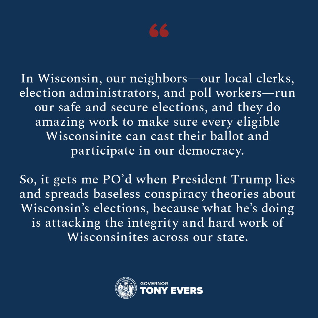 Governor Tony Evers tweet media