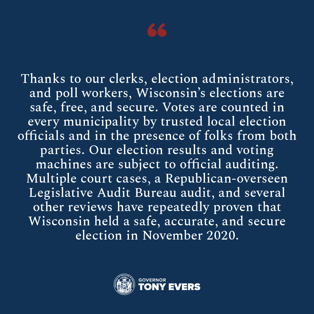 Governor Tony Evers tweet media