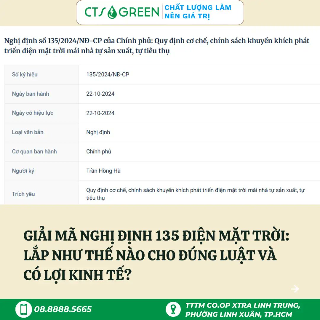 nguyensonca's tweet photo. Giải mã Nghị định 135 điện mặt trời: Quy định mới nhất về tự sản tự tiêu và bán 20% điện dư - https://t.co/RgWcn6lel5 https://t.co/n4WD0vdXGt