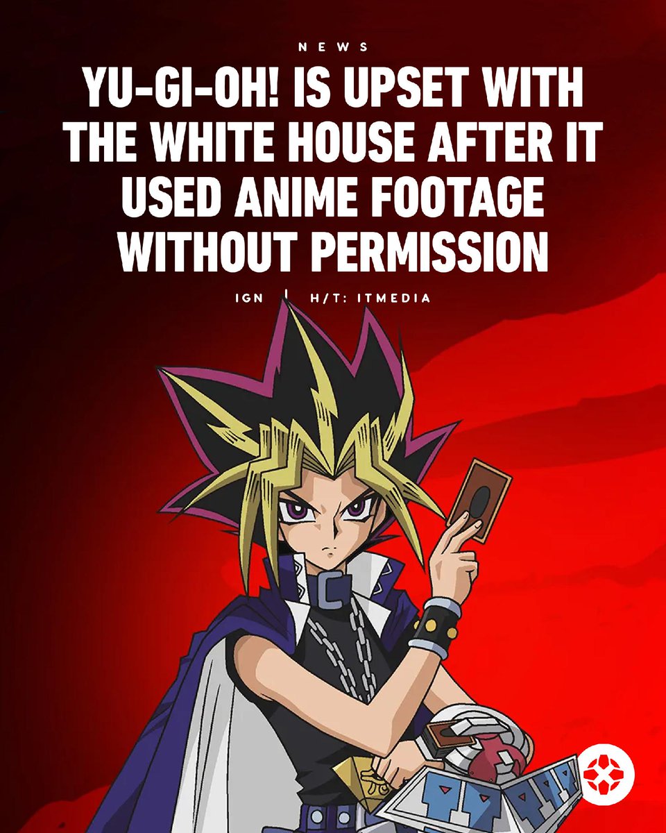 Yu-Gi-Oh! has spoken out against the White House using anime footage without permission in a pro-war video on social media that includes clips of many well-known movie and game characters saying iconic lines. bit.ly/4rjnLTf