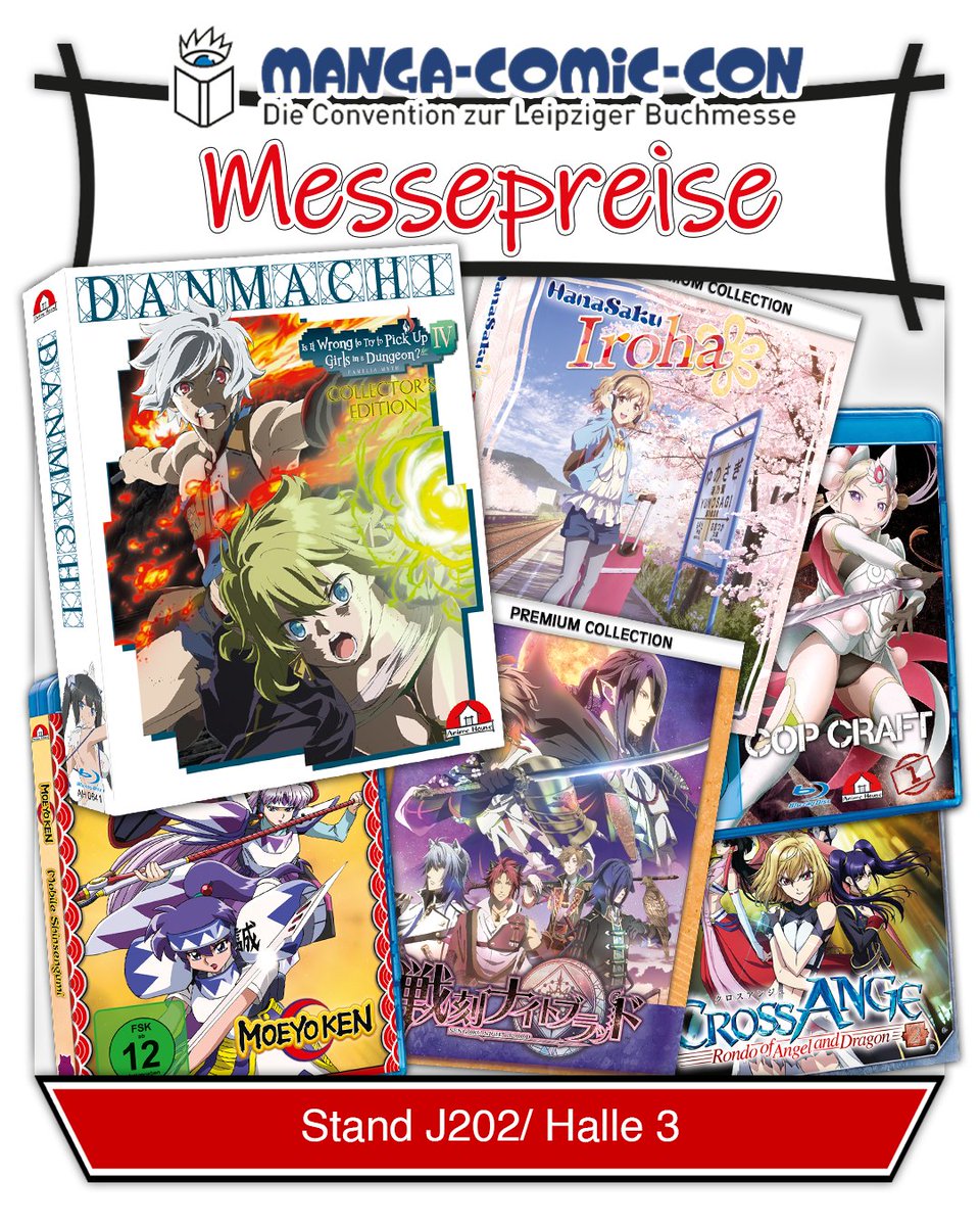 ❤️Wir lieben Messepreise!💸

Ihr sicherlich auch, oder?👀 Dann kommt vorbei &amp; stöbert an unserem Stand auf der <a href="/mangacomiccon/">Manga-Comic-Con</a> nach eurem nächsten Titel fürs Regal.💿

Vielleicht entdeckt ihr ja genau die Serie oder den Film, der eurer Sammlung noch gefehlt hat.😉

📍Stand J202 H3