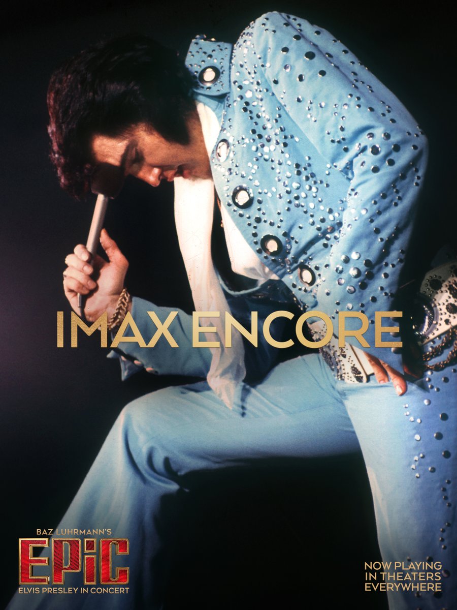 neonrated's tweet photo. Some things are meant to be seen on the biggest screen possible. Baz Luhrmann's EPiC: Elvis Presley in Concert returns to IMAX for an additional weekend! Get tickets now: https://t.co/b3M1AWEjMr https://t.co/nz0cYIXHoR
