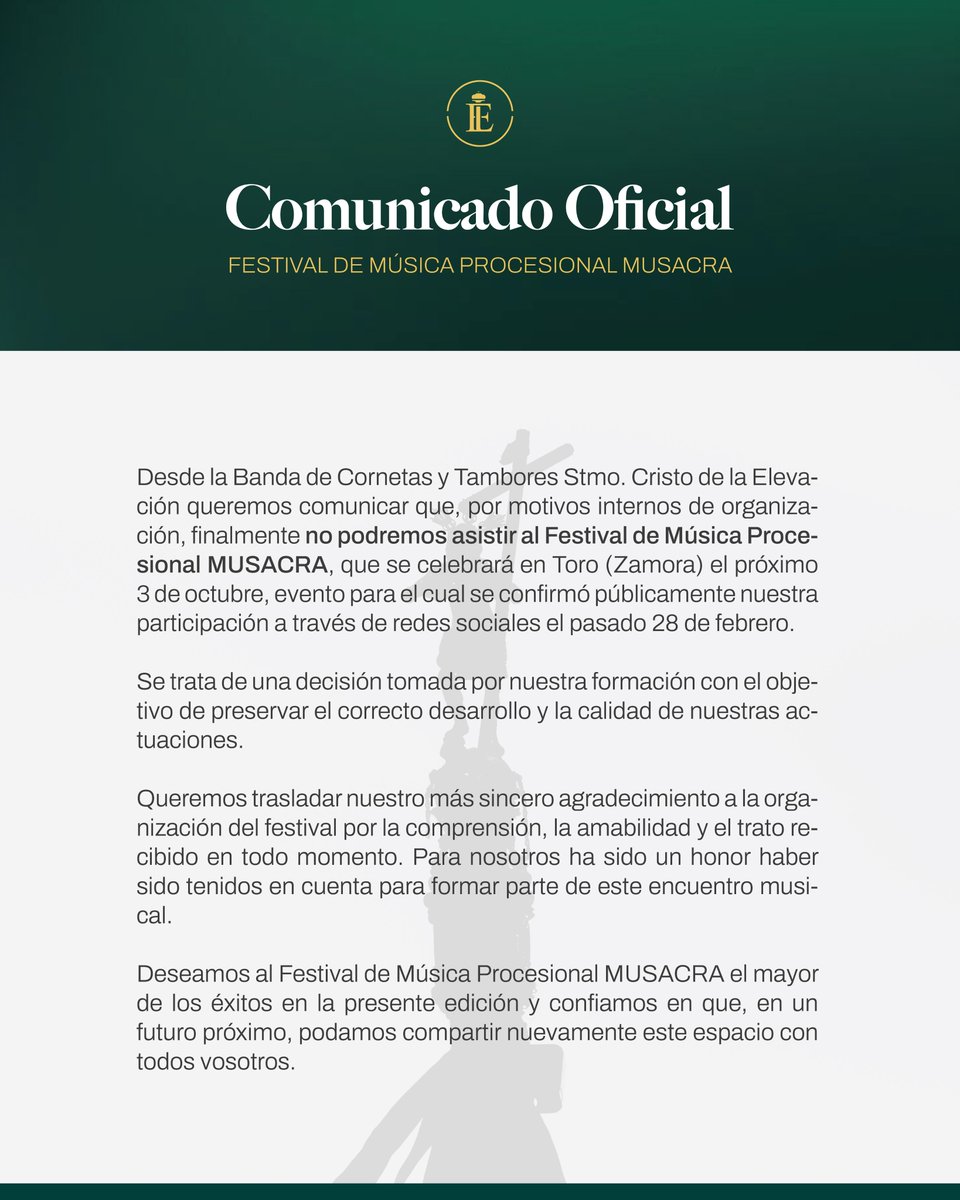 Banda Cristo de la Elevación tweet media