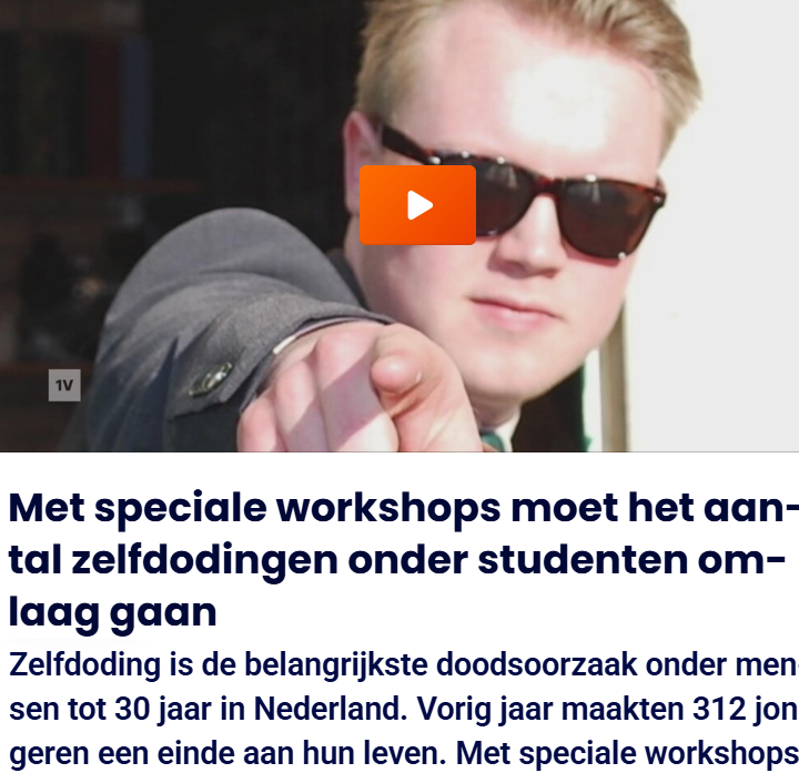 Matthijs85's tweet image. Zelfdoding is de belangrijkste doodsoorzaak onder jongeren eenvandaag.avrotros.nl/artikelen/met-…

Betere suïcide-preventie is dus belangrijke manier om meer gezonde levensjaren te redden! #eenvandaag #GGZ #zorg