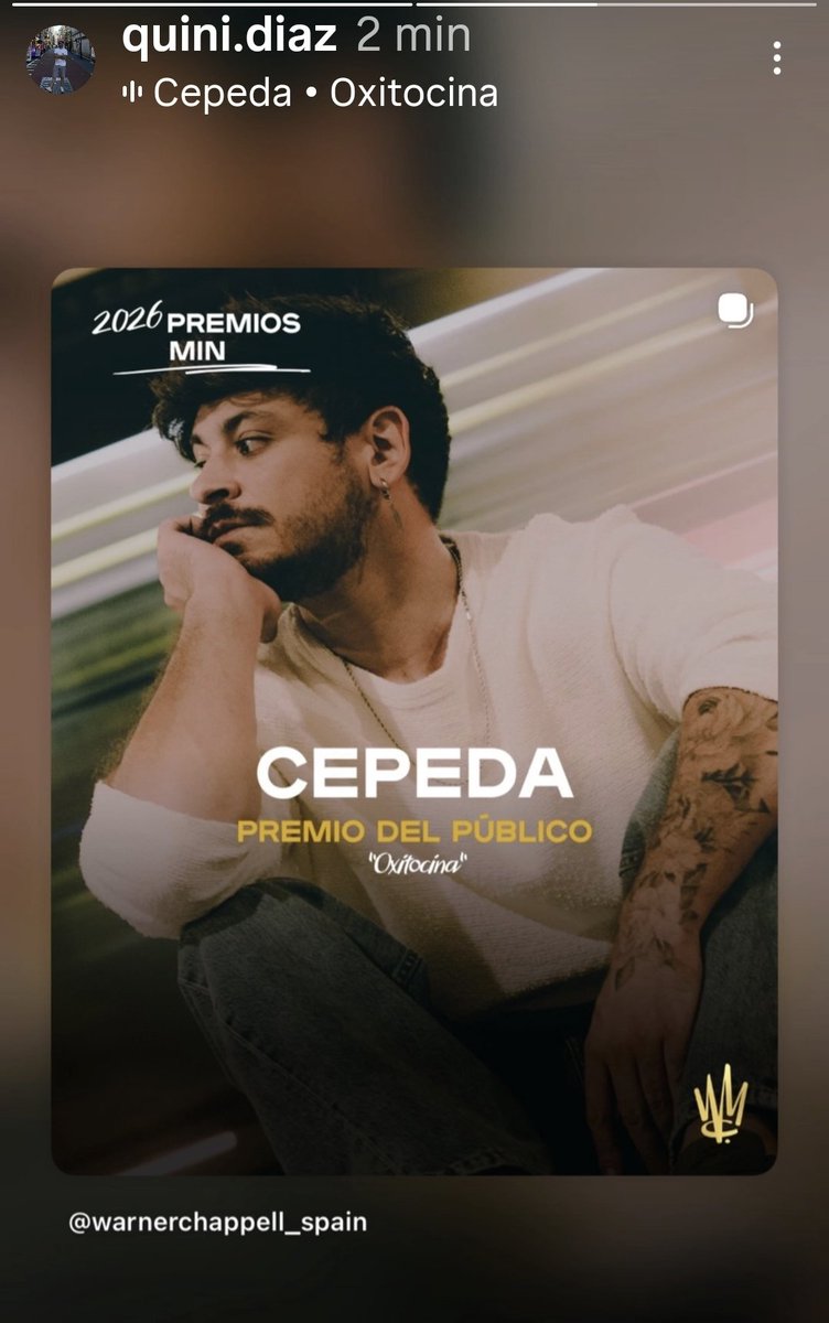 Premios Min 
Cepeda con #Oxitocina 
Premio del público 👏👏👏