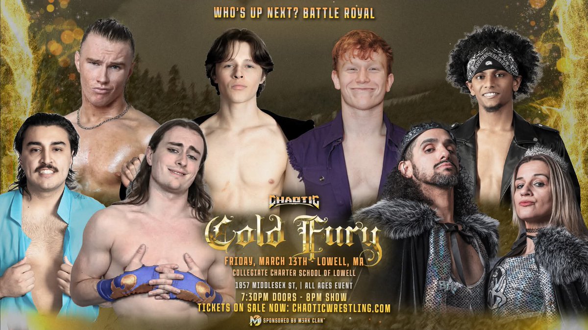 PowerhouseAriel's tweet photo. π₯ Whoβs Up Next? Battle Royal π₯
@ChaoticWrestlin
COLD FURY 24
Friday, March 13th
Lowell, MA
π Tickets & Info: https://t.co/ihQJx3MXKh
#TheMonarchy #ChaoticWrestling #BattleRoyal #KingBMT #QueenAriel https://t.co/zZpIszFSo7